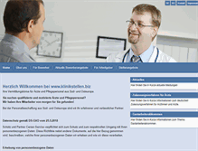 Tablet Screenshot of klinikstellen.biz